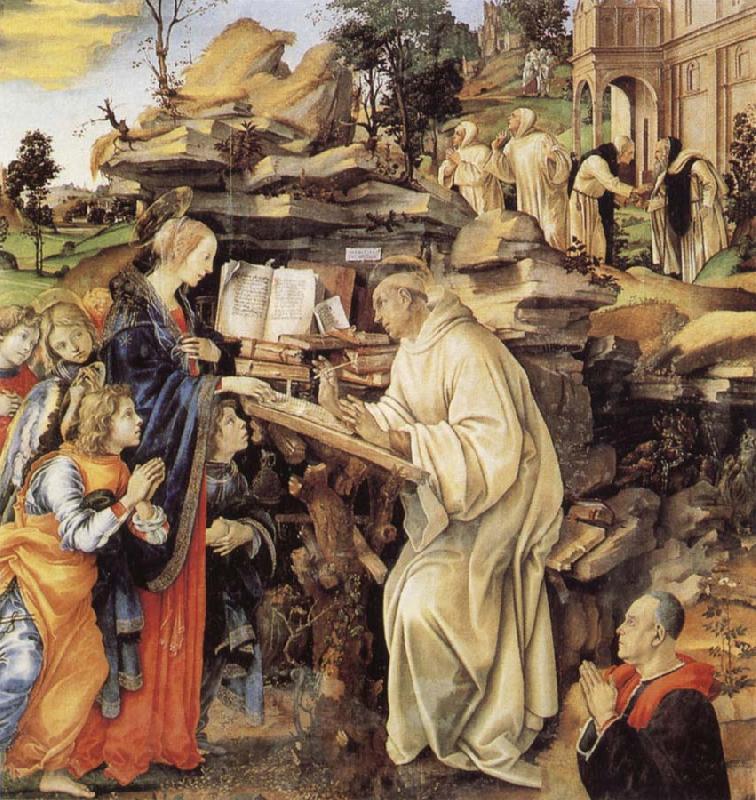 Fra Filippo Lippi The Vision of St Bernard Spain oil painting art